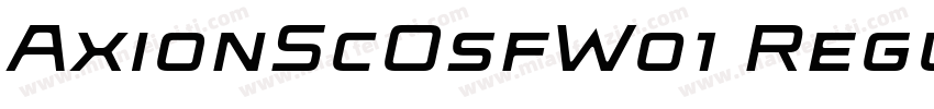 AxionScOsfW01 Regular字体转换